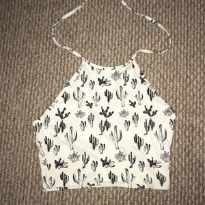 Cropped halter top